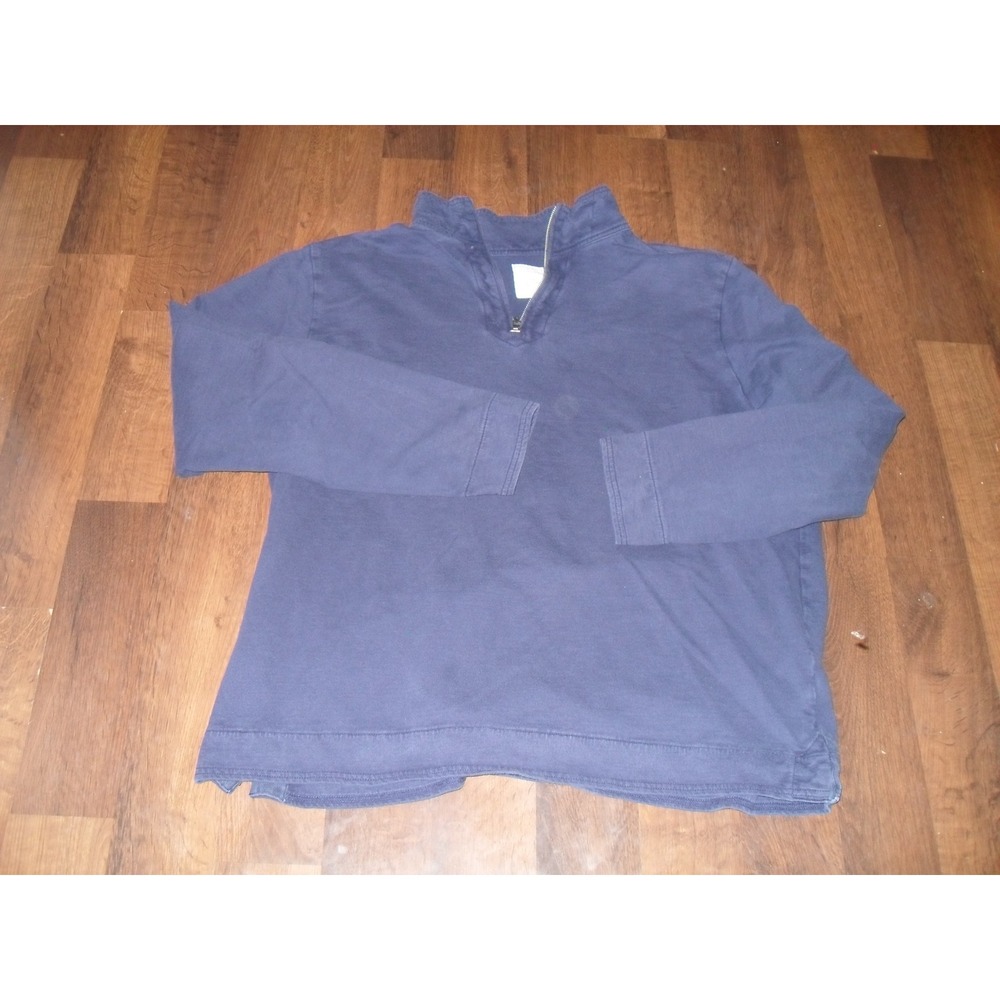 Merona Mens‎ Navy Blue Quarter Zip Pullover Cotton Sweatshirt XL F16786071 Heavy